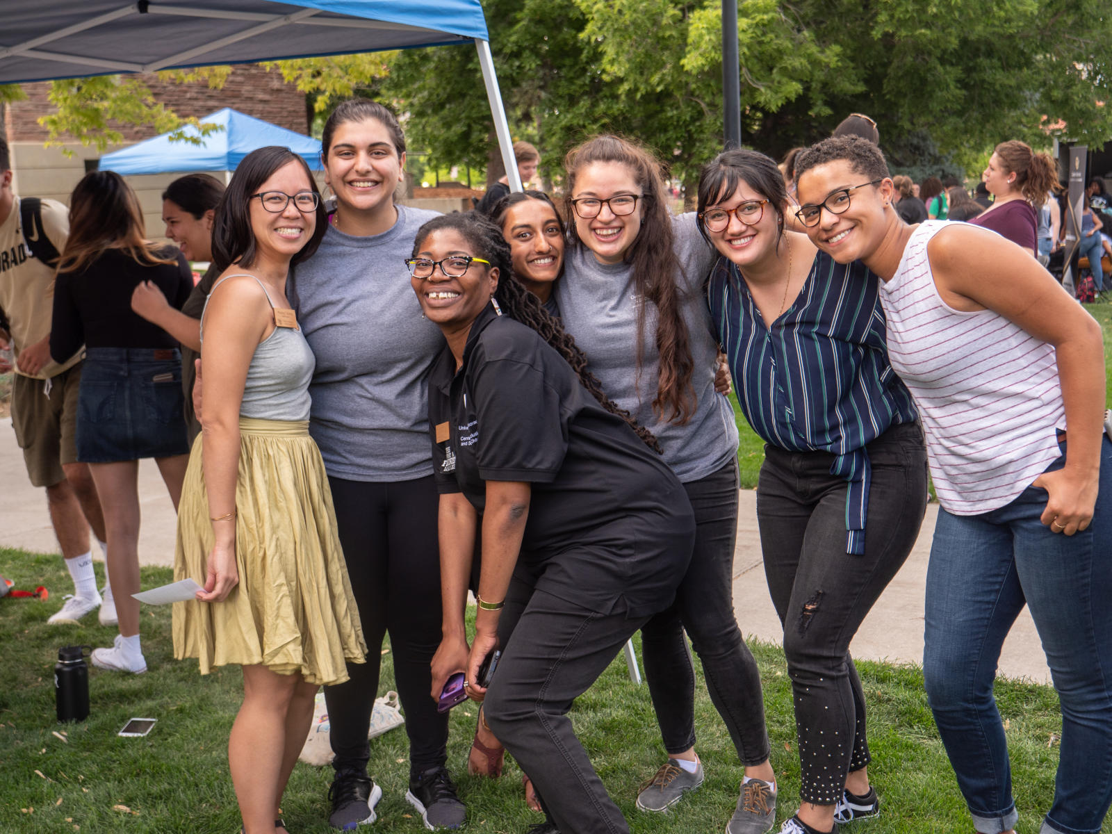 A group of people at CUnity Fest which is part of the annual Fall Welcome fest held on campus.