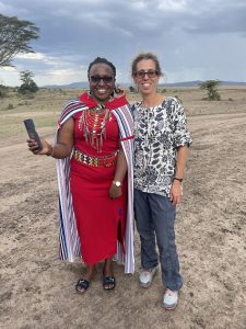 Mara Goldman with local woman in Africa