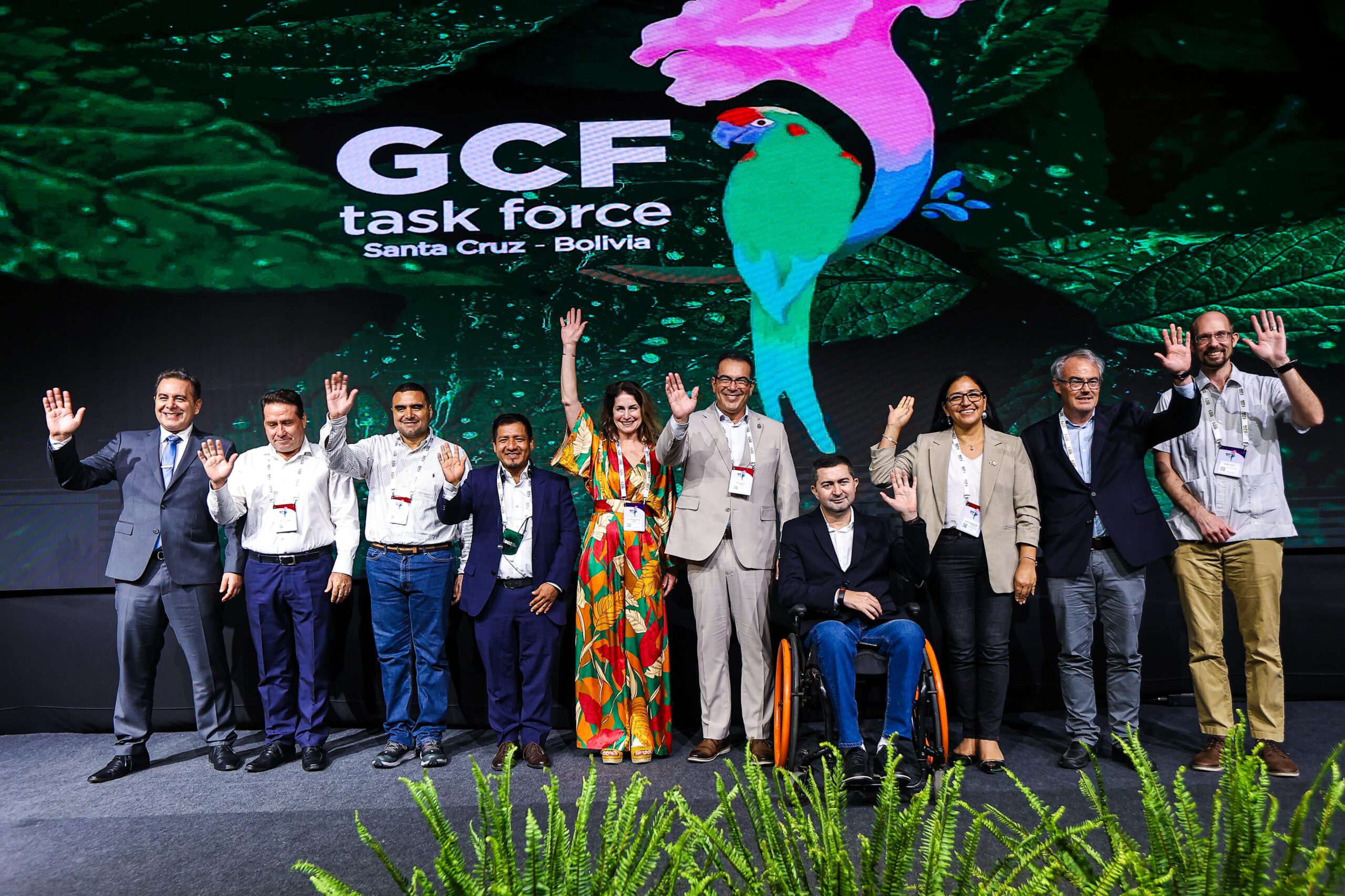 A photo of the GCF Task Force project directors. Colleen Scanlan Lyons stands just left of center.