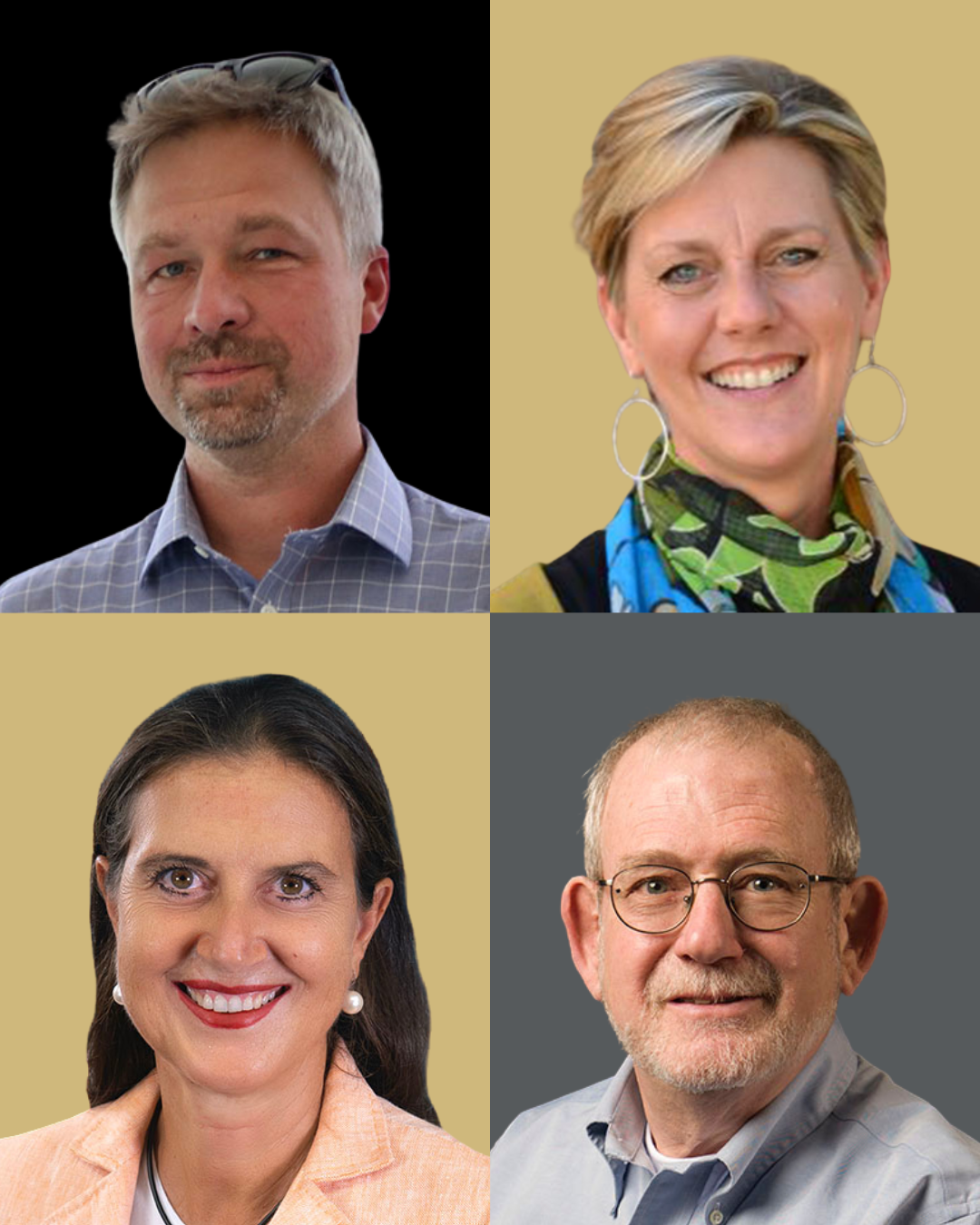 Top Left, Kacper Gradon, Top Right, Lori Hunter, Bottom Left, Federiga Bindi, Bottom Right, Myron Gutmann.