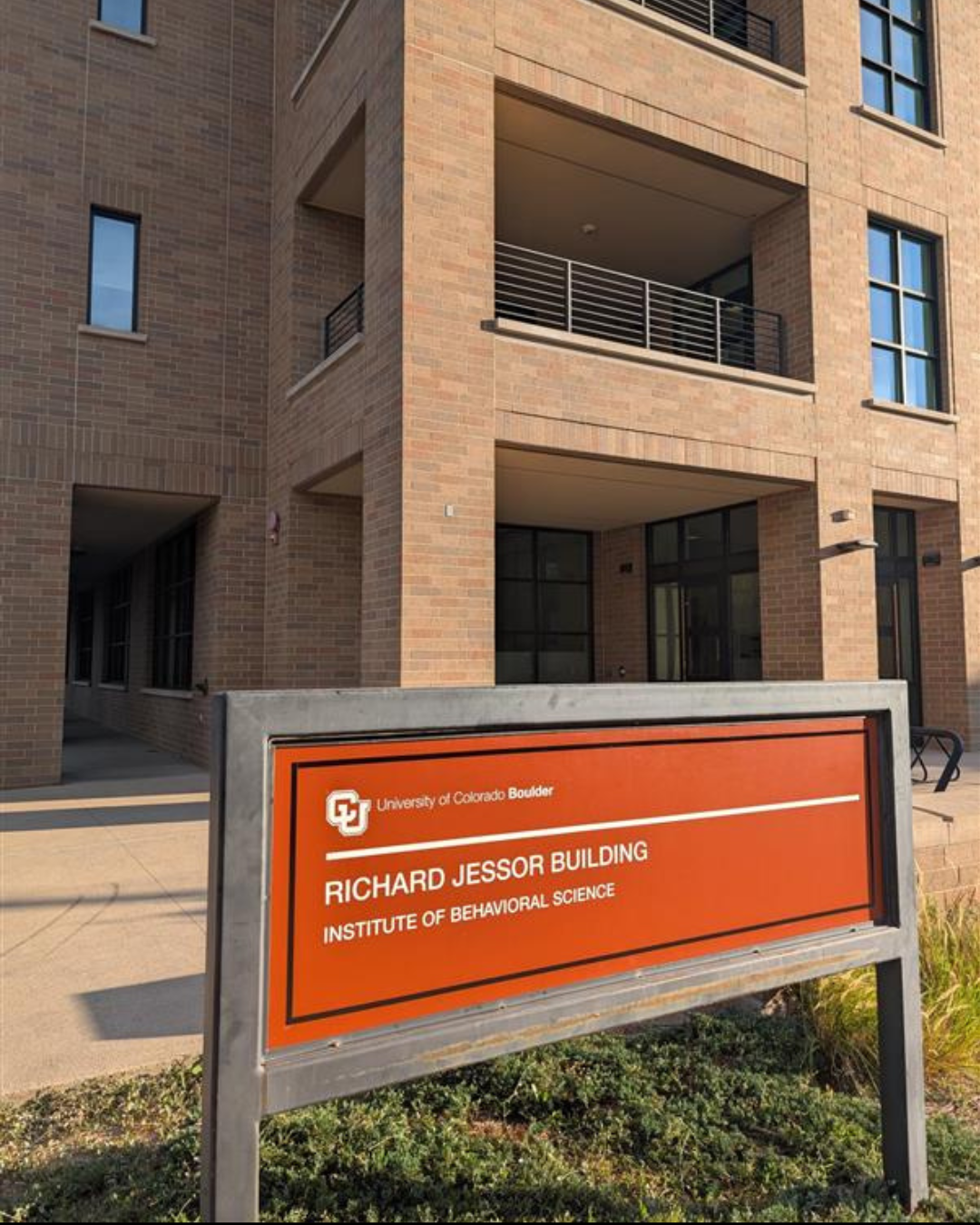 Update sign outside of the former Institute of Behavioral Science building, now the Richard Jessor Building.